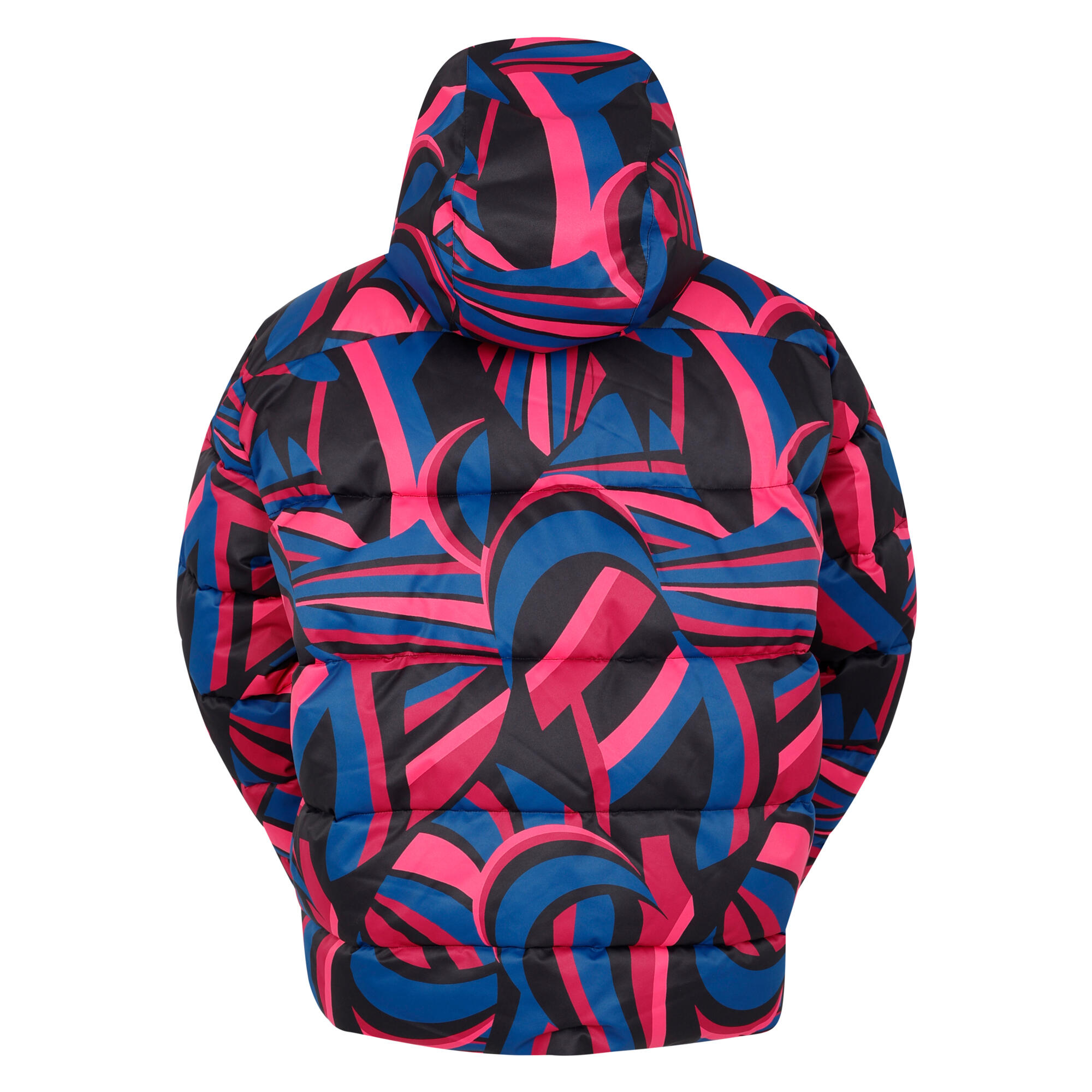 Womens/Ladies Showcase Patterned Baffled Ski Jacket (Hot Pink) 2/5