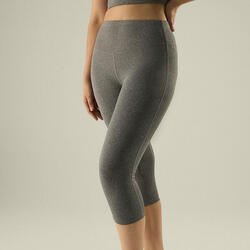 Leggings deportivo capri vientre plano gris