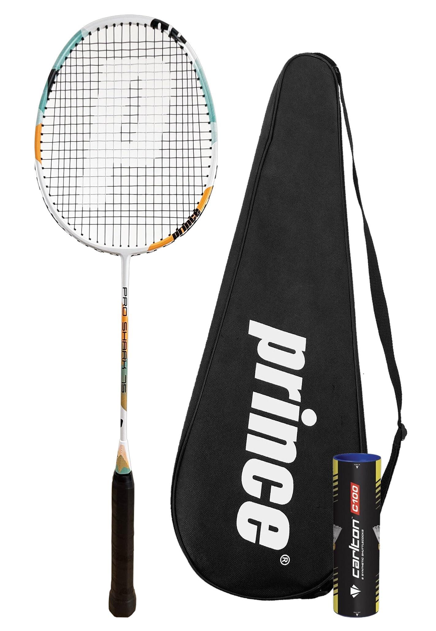 PRINCE Prince Pro Shark Graphite Badminton Racket, Cover & Shuttles