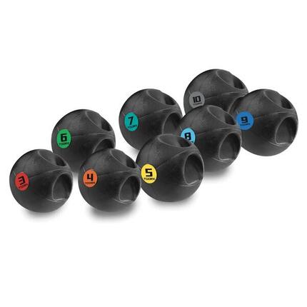 Medizinball 3kg - Medizinball mit Griff - 3 kg - rot