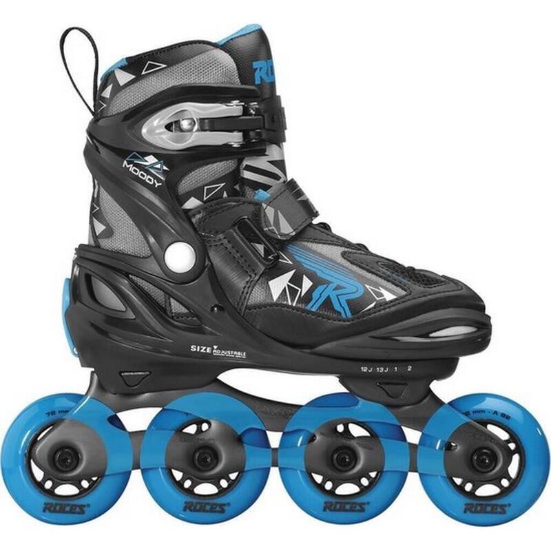 patins en ligne Moody Tif 82A noir/bleu taille 36-40