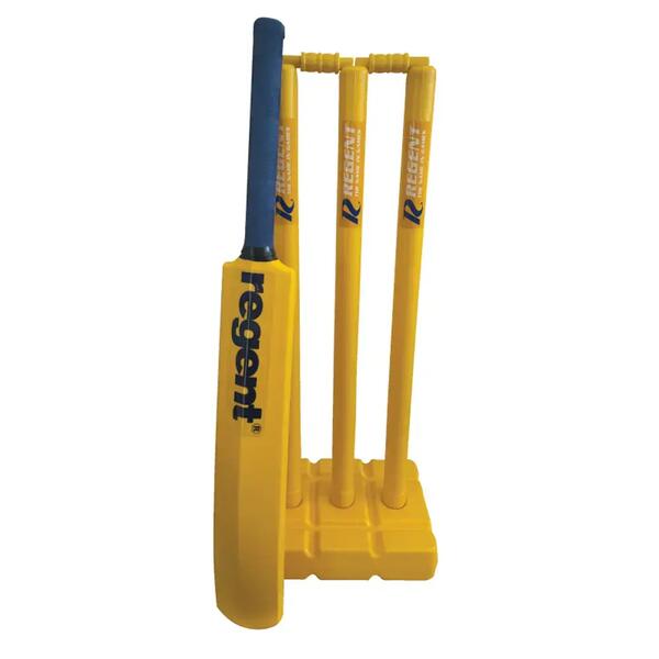 Plastic cricket set with bats, stumps and carry case