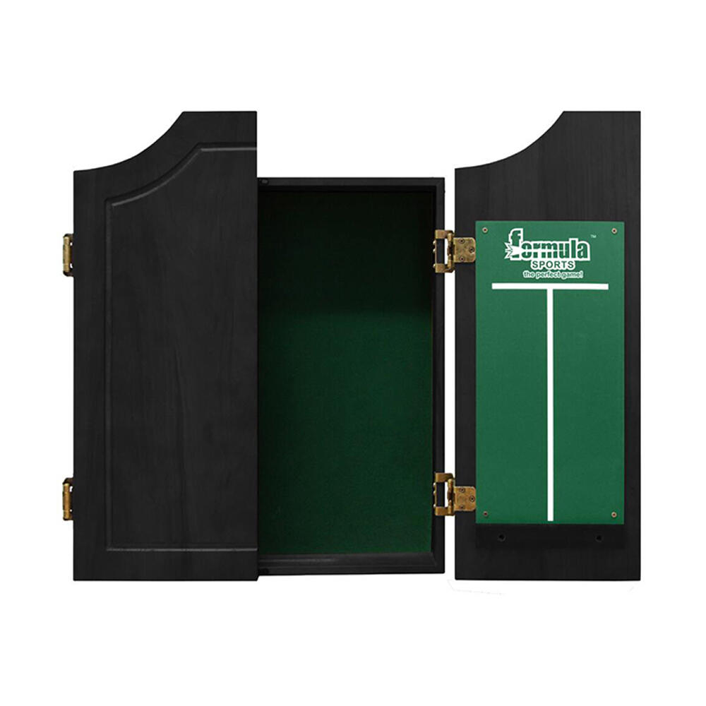 Formula Sports 65cm Solid Wood Cabinet Storage w/ Mounted Dart Holders Black