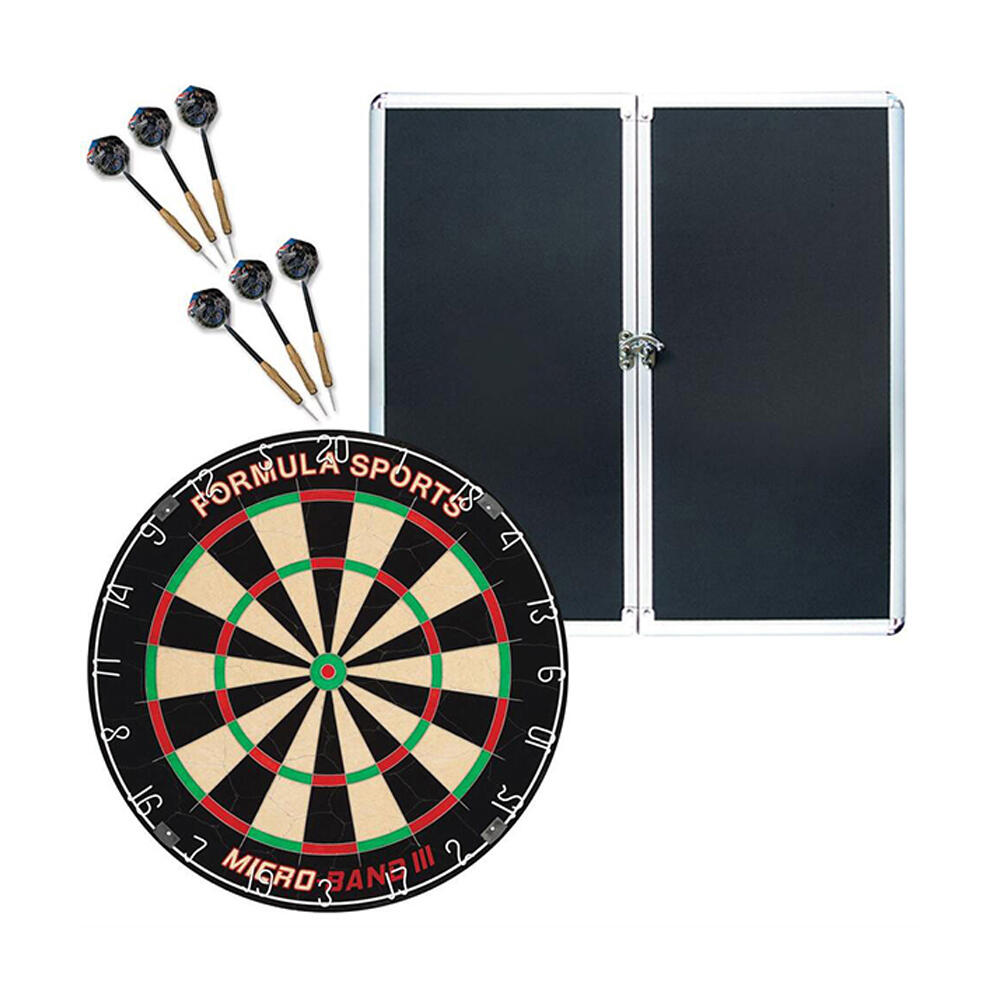 Formula Sports Aluminium Wall Mountable 52cm Championship Cabinet/Dartboard Set