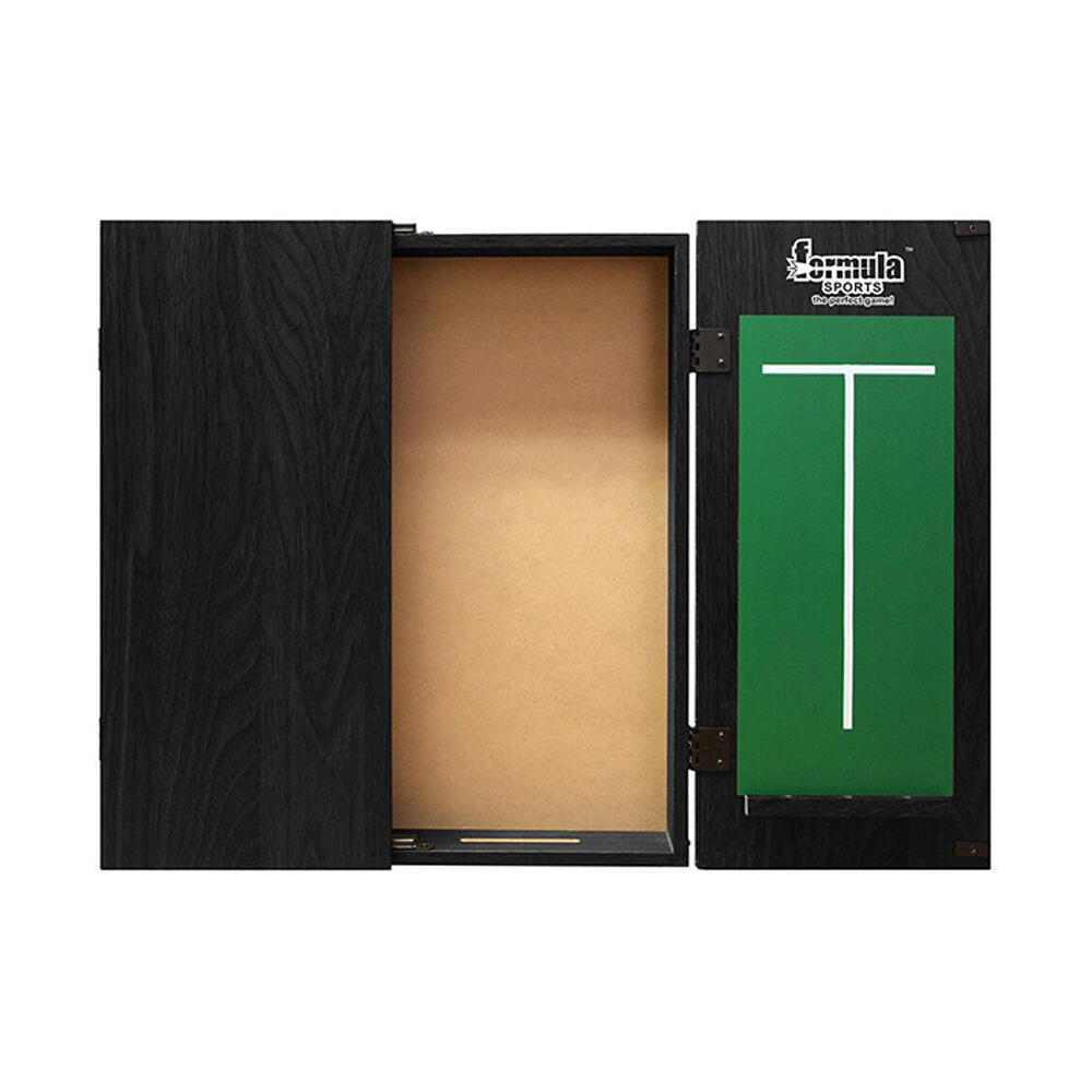 Formula Sports Plain MDF 58cm Dartboard Cabinet Storage w/ Chalkboard Black
