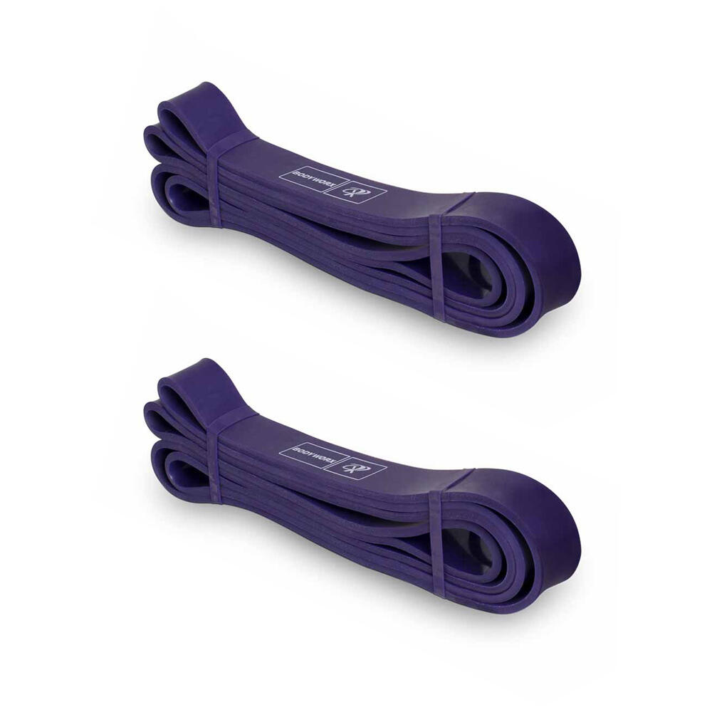 2x Bodyworx Strength Band Workout/Gym Fitness Elastic Extra Light 30mm Purple