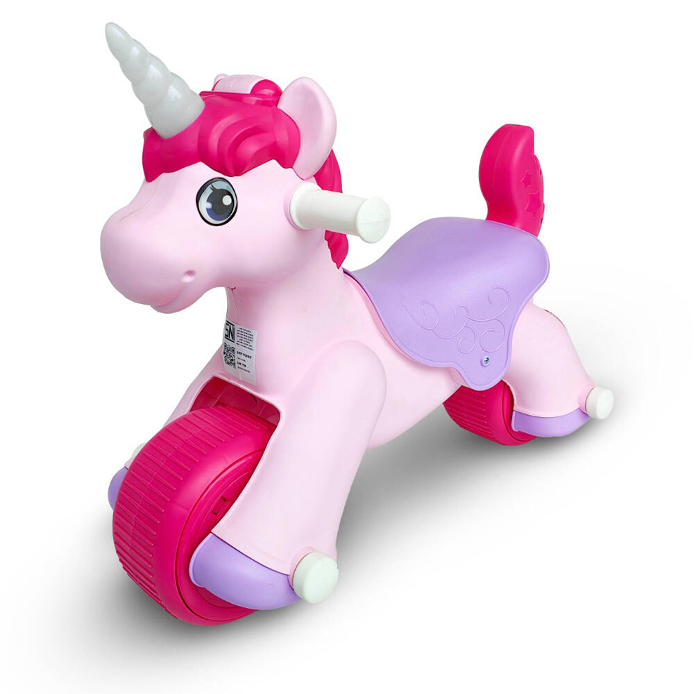 Volta Foot To Floor Kids Ride On Unicorn Push Scooter Pink Medium Size 3+