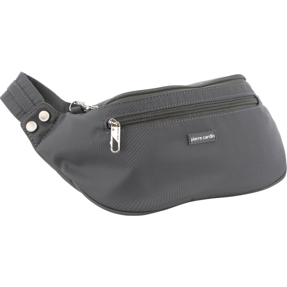 Pierre Cardin Nylon Anti-Theft Waist Bag in Grey