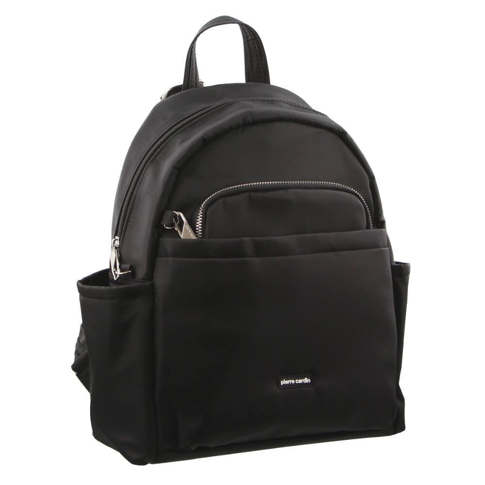 Pierre Cardin Nylon Anti-Theft Backpack in Black