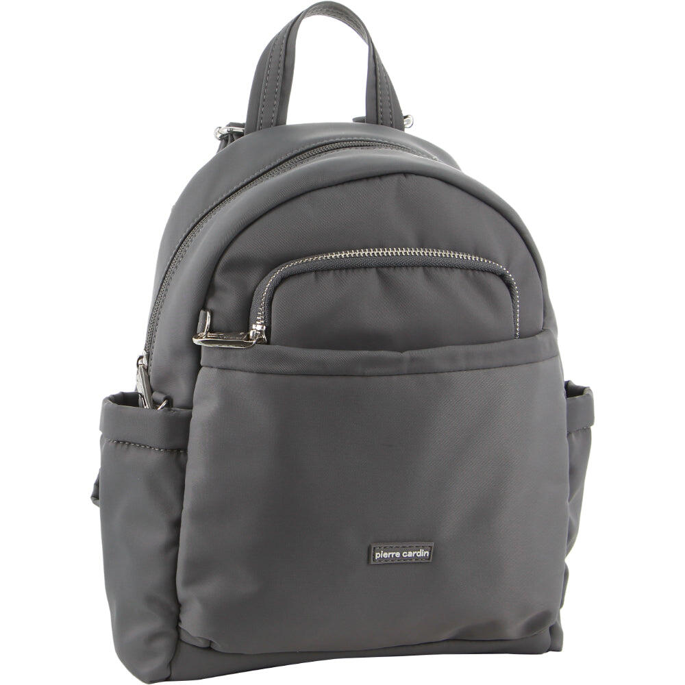 Pierre Cardin Nylon Anti-Theft Backpack in Grey