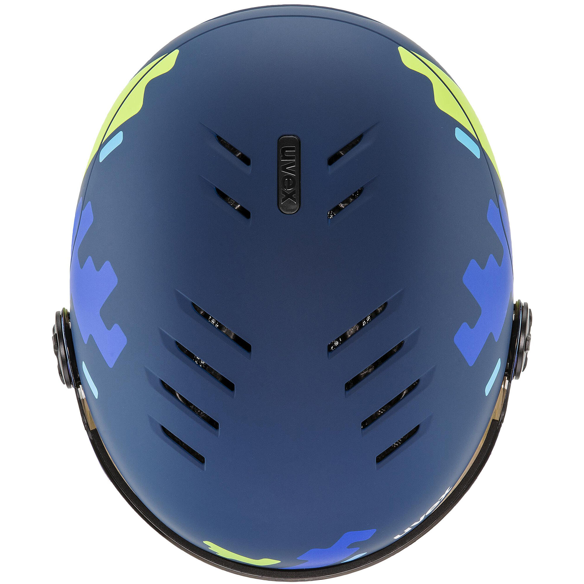 Casque De Ski / Snow Rocket Jr. Vis Blue Puzzle M Garçon 5/5