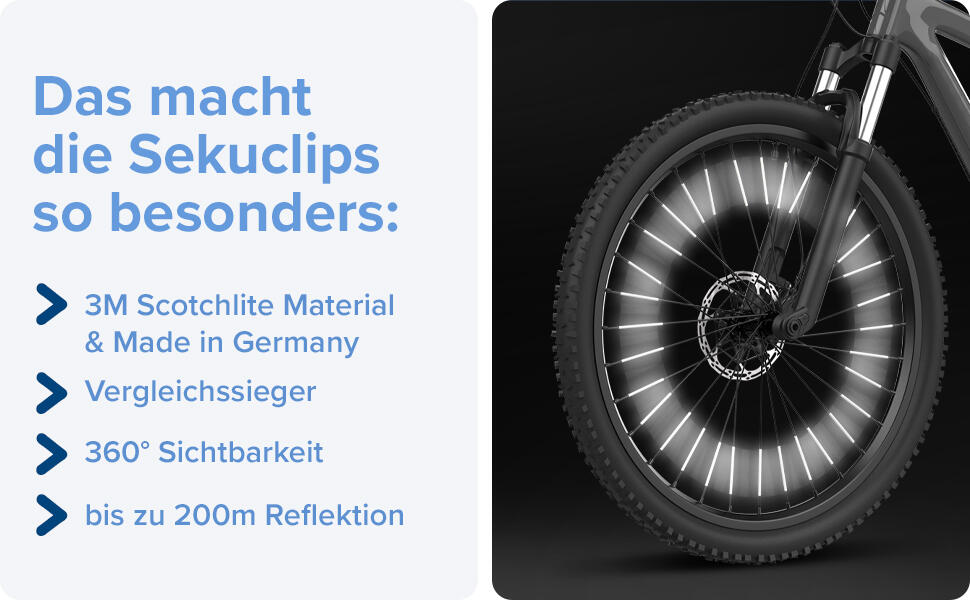 SEKU Clips Speichenreflektoren, 72 Stück 3/7