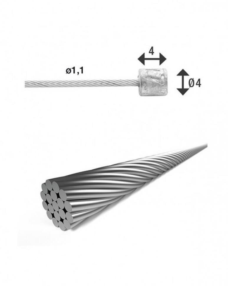 Linka Zmiany Biegów Sh-X17 Wewnętrzna 1,1 Mm 4000 Mm Srebrna