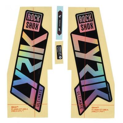 Fietsvork sticker rockshox lyrik ult 27/29 gloss rnbw foil high gloss