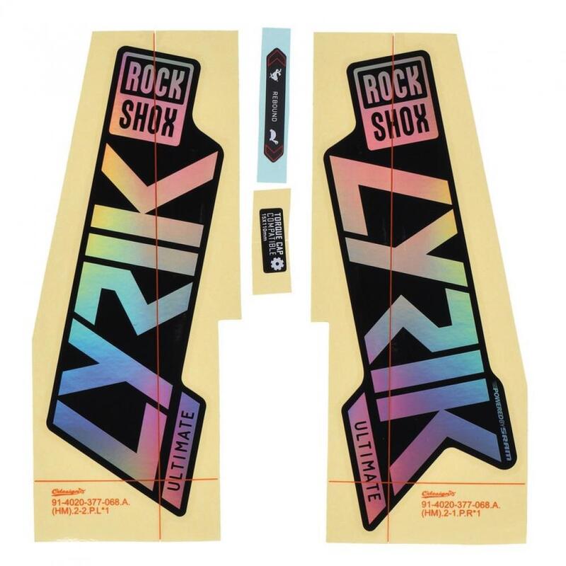 Autocollant fourche vélo Rockshox Lyrik Ult 27/29 Gloss Rnbw Foil High Gloss