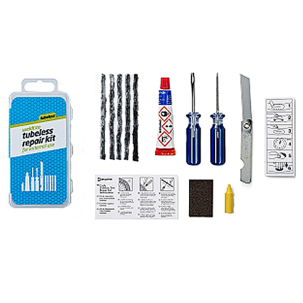 Tubeless Repair Kit 5 Bohrer+Kleber+Werkzeug Fasi Weldtite 2/3