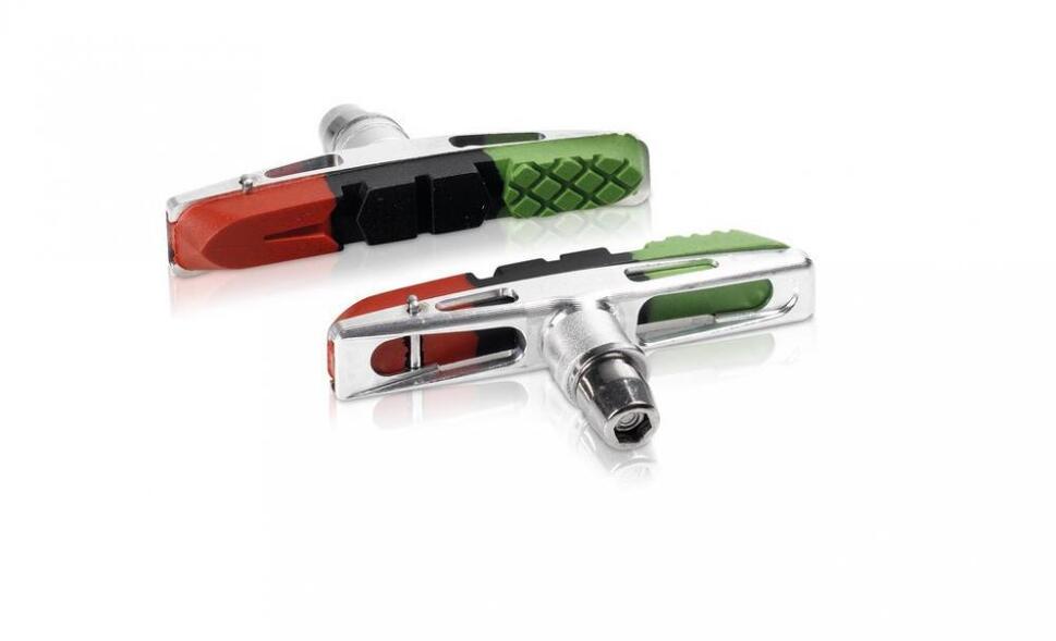 Szczęka Hamulcowa Bs-V13 V-Brake 72Mm Czerwona/Czarna/Zielona Zestaw 4 Szt.