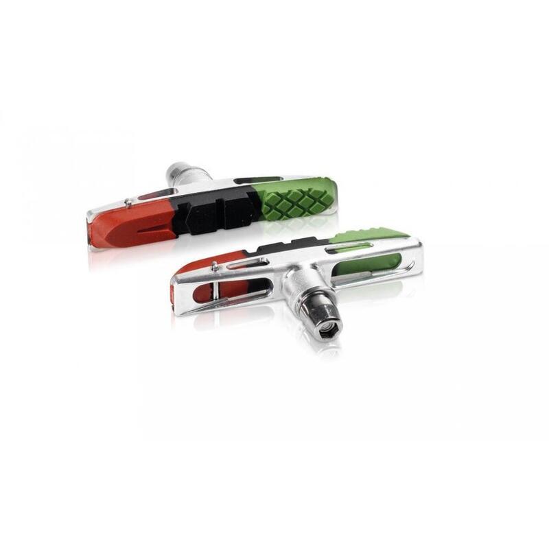 XLC Cartridge V-Brake Patins de frein BS-V13, jeu de 4, 72mm, 3 couleurs