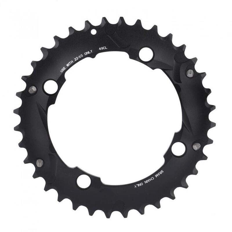 Sram Mtb 2x10 No Pin Gxp/bb30 Chainring Matt Black
