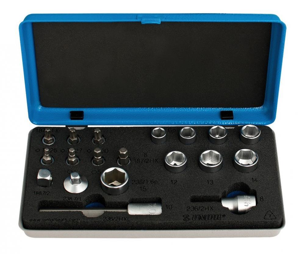 Pièces embout de clés allen/torx et douilles Unior (x19) 3/3