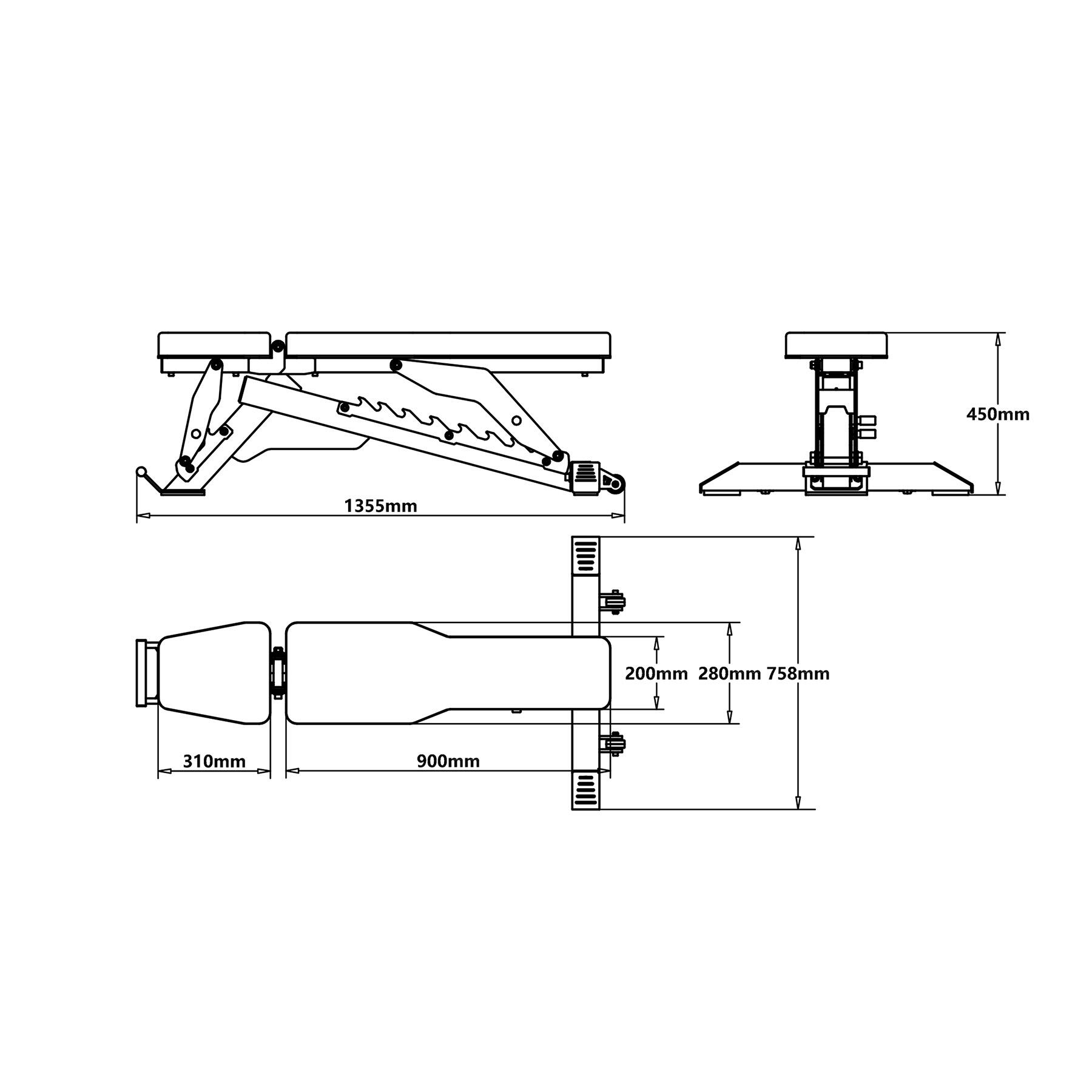 Banc D'Exercice Reglable L3150 COMMERCIAL HMS 5/6