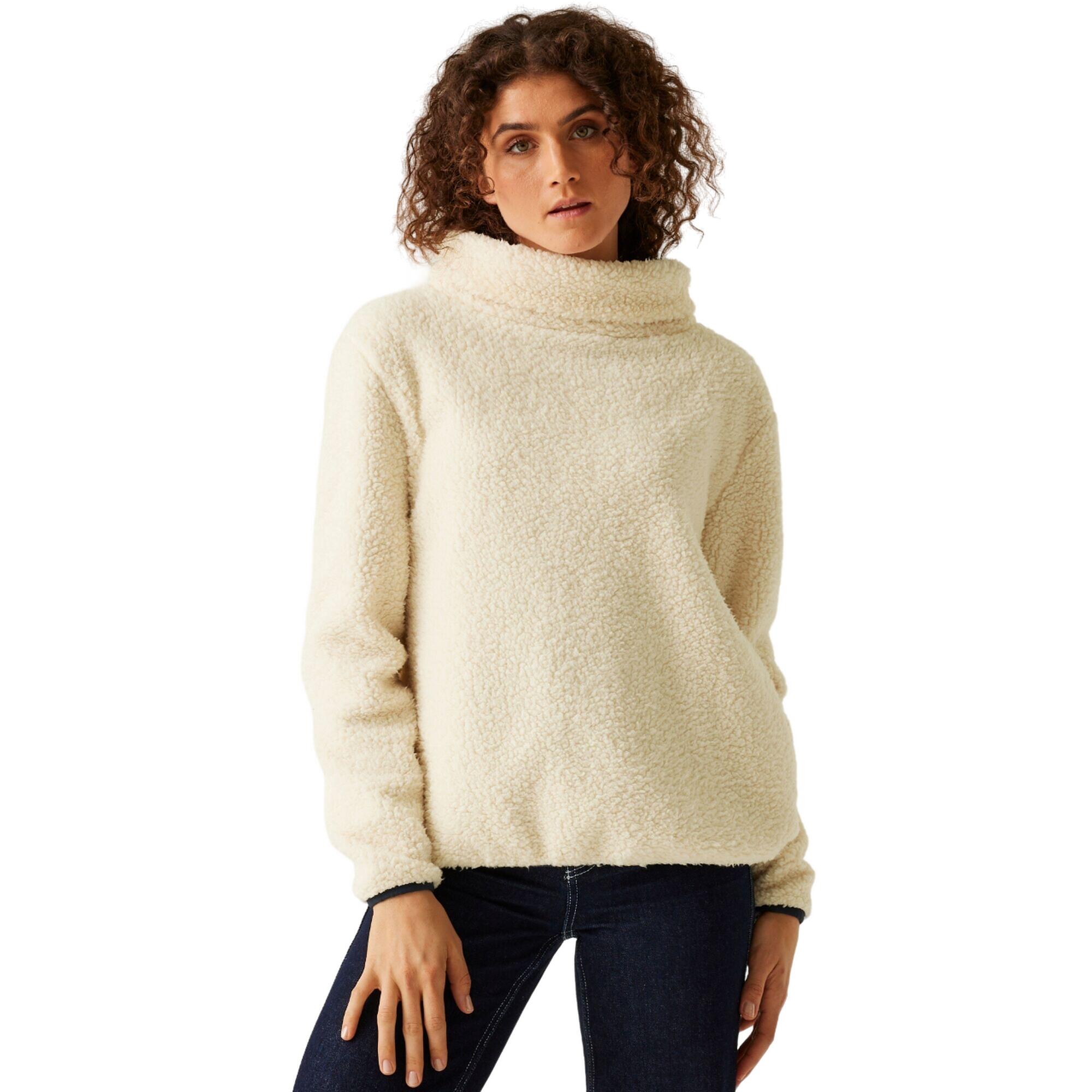 Womens/Ladies Ria Fluffy Overhead Fleece Top (Light Vanilla) 3/4