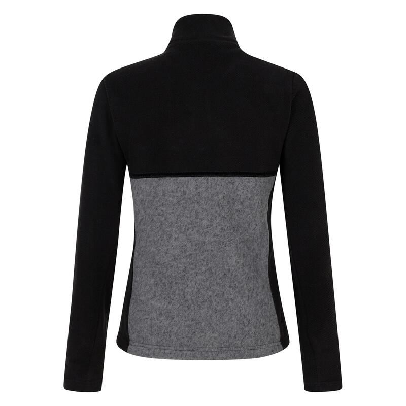 "Thriving" Fleecejacke für Damen Schwarz/Anthrazit meliert