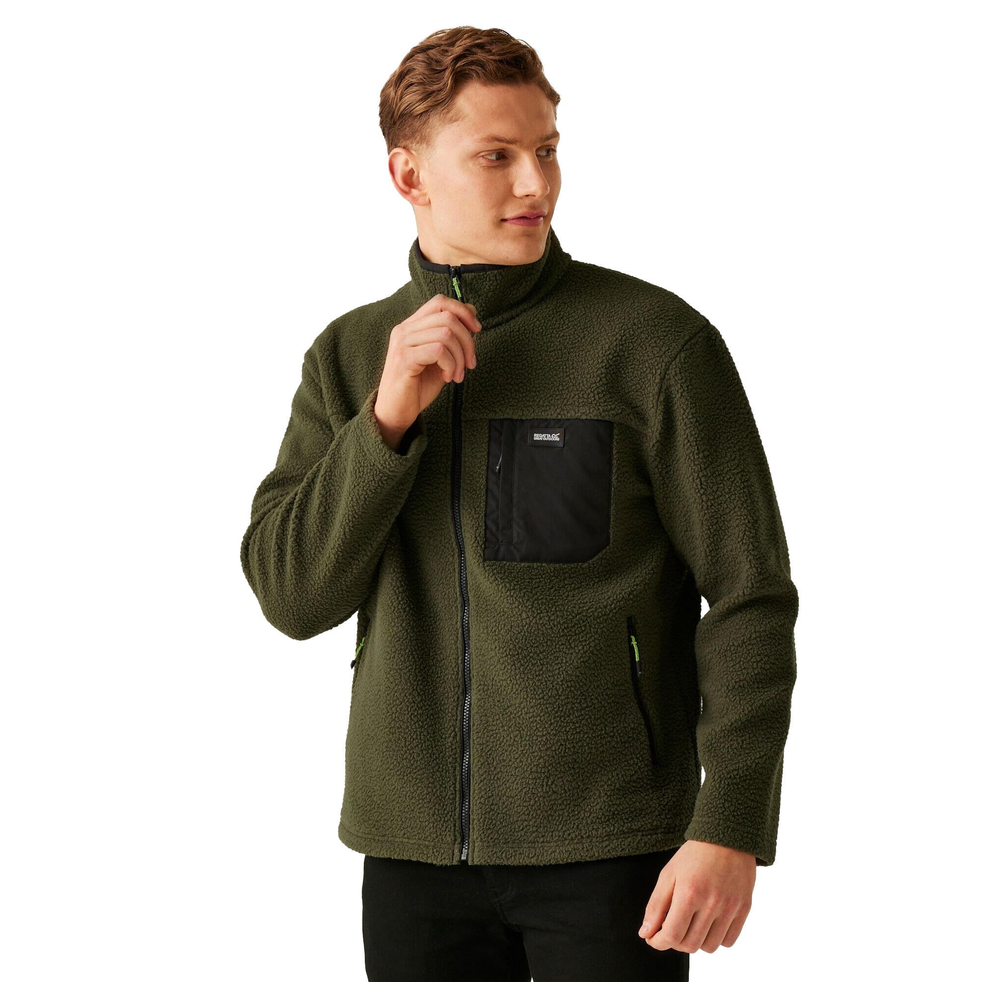 Veste Polaire FRANKIE Homme (Kaki Foncé) 4/5