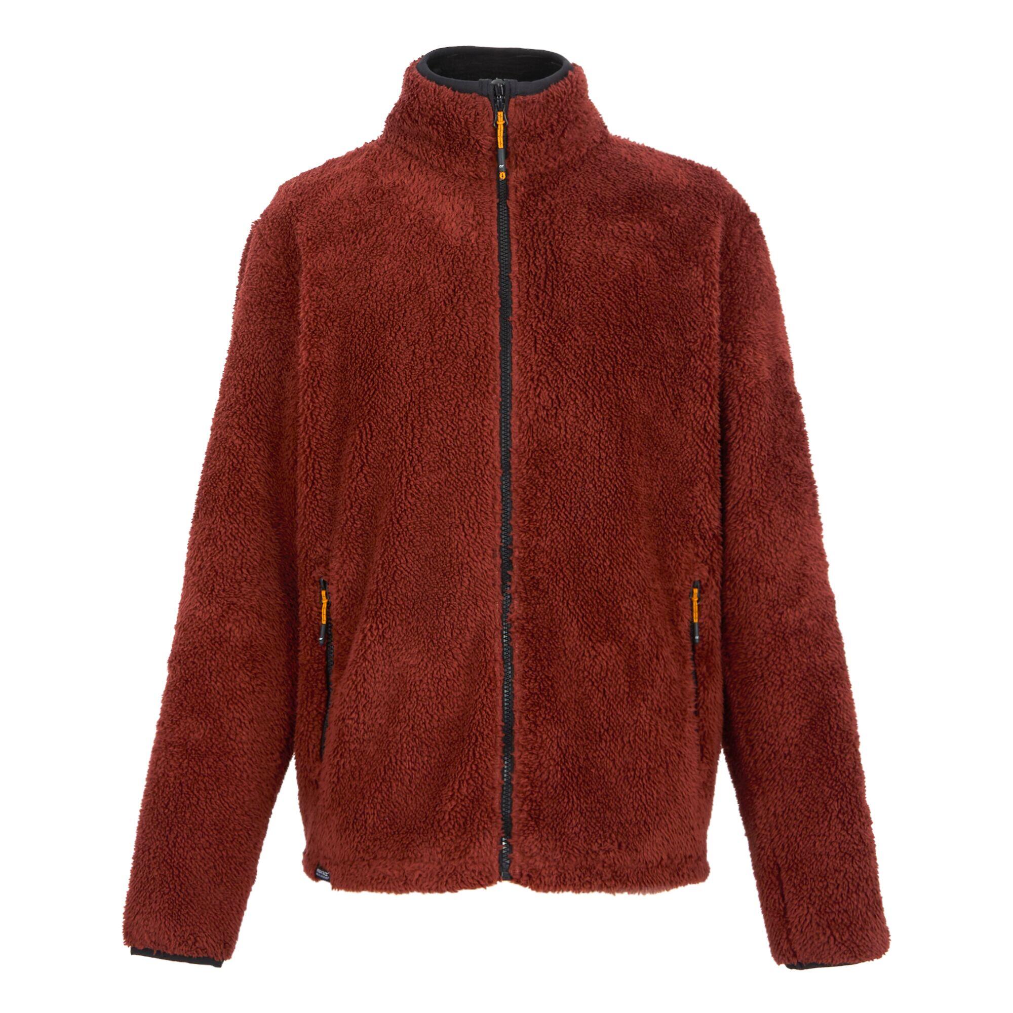 Casaco de lã felpudo Midoor para homem Red Ochre