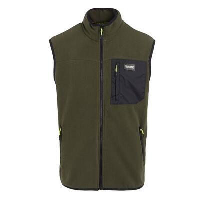 Heren frankie fleece gilet (donkere khaki)