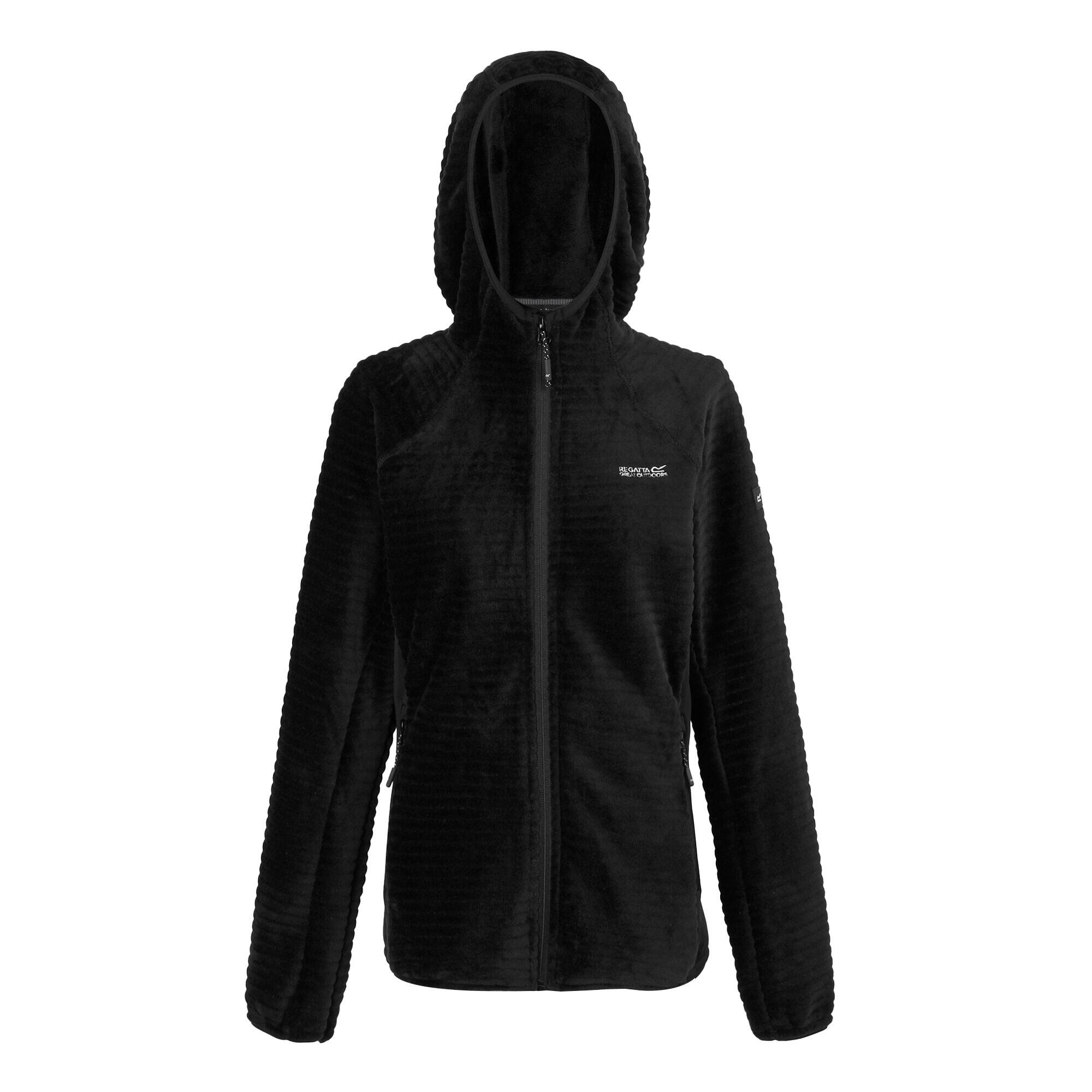REGATTA Womens/Ladies Endra Hooded Fleece Jacket (Black)