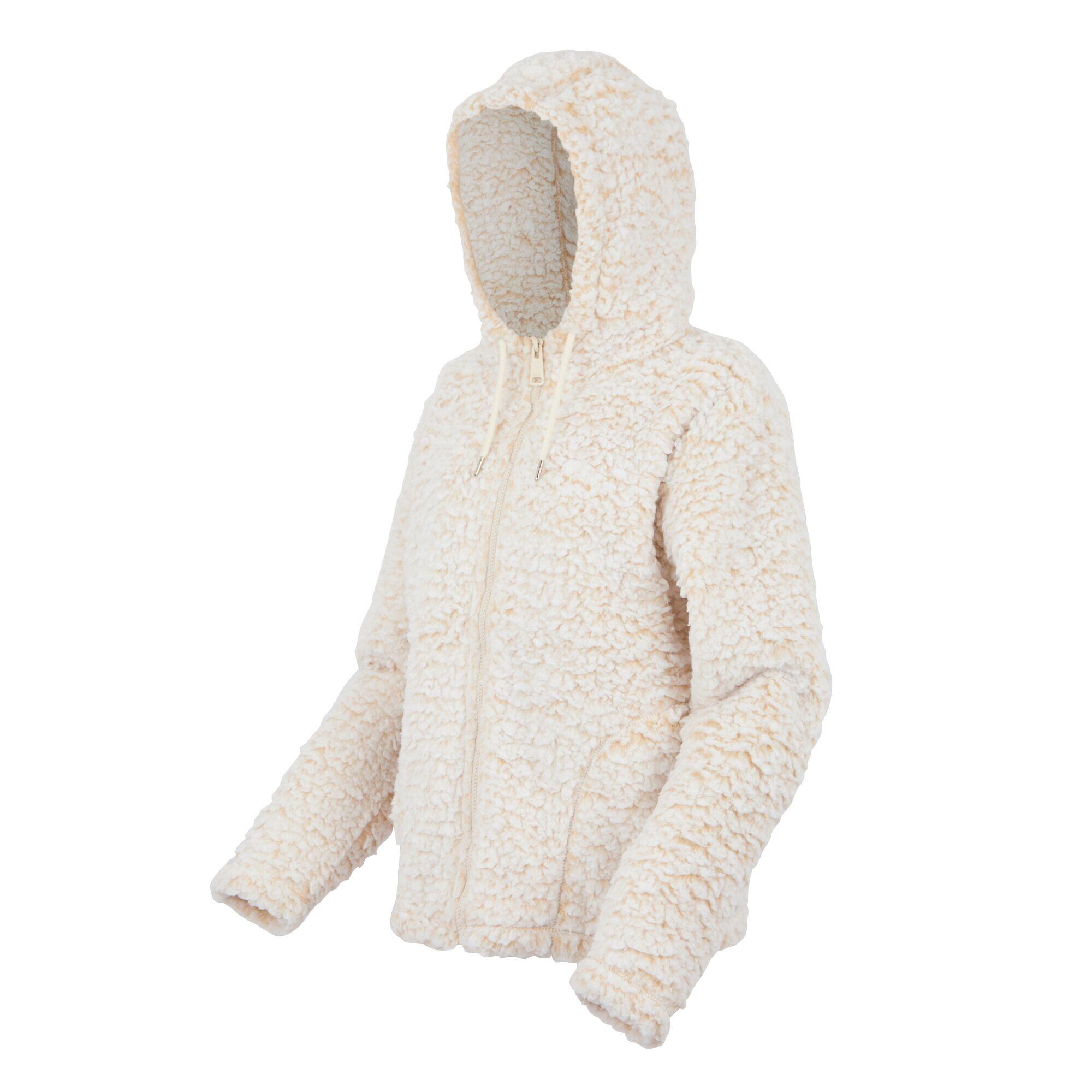 "Zelpha" Fleecejacke mit Kapuze für Damen Helles Vanillegelb 4/5