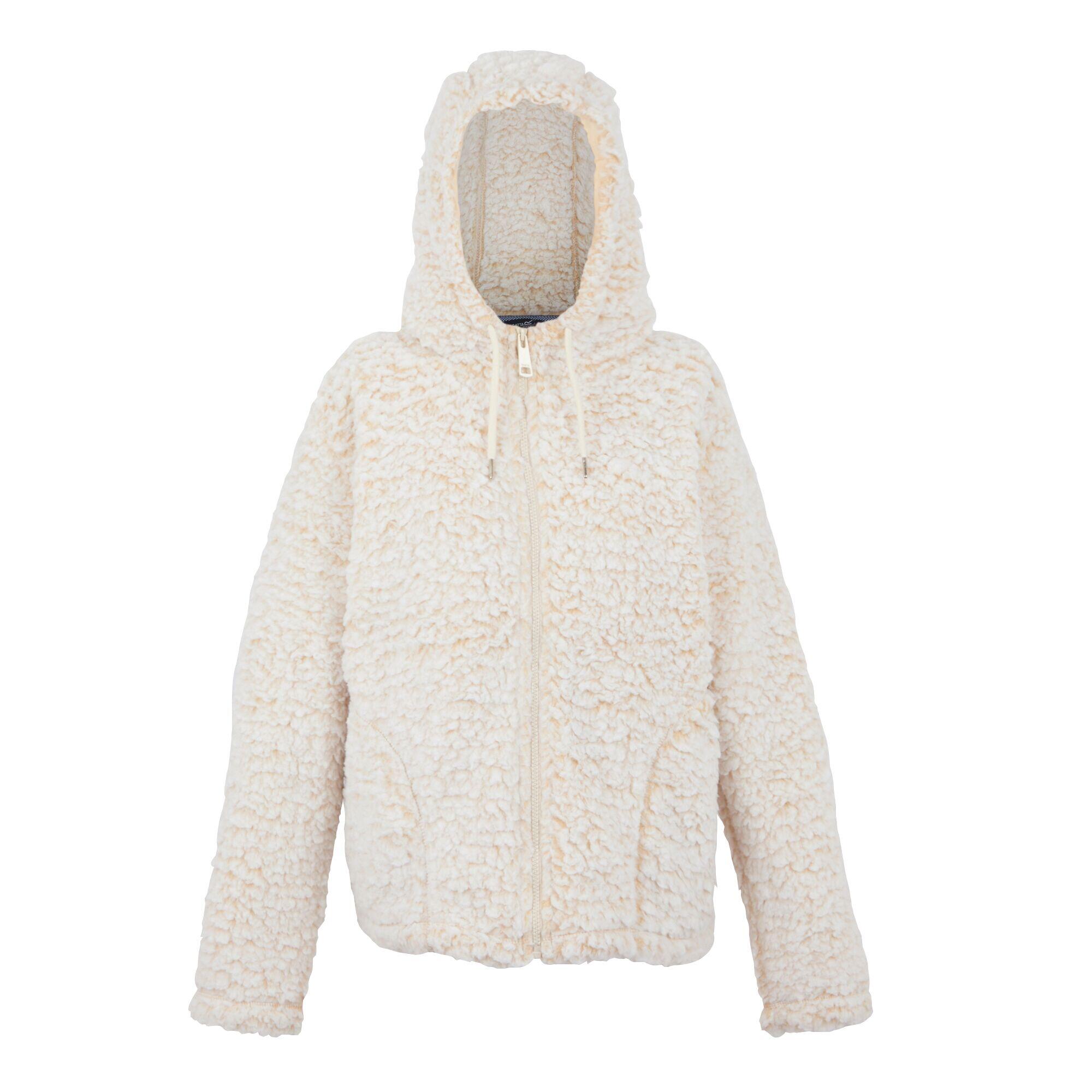 REGATTA Womens/Ladies Zelpha Fluffy Hooded Fleece Jacket (Light Vanilla)