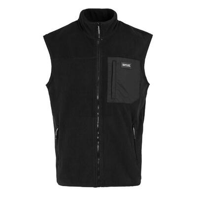 Heren frankie fleece gilet (zwart)