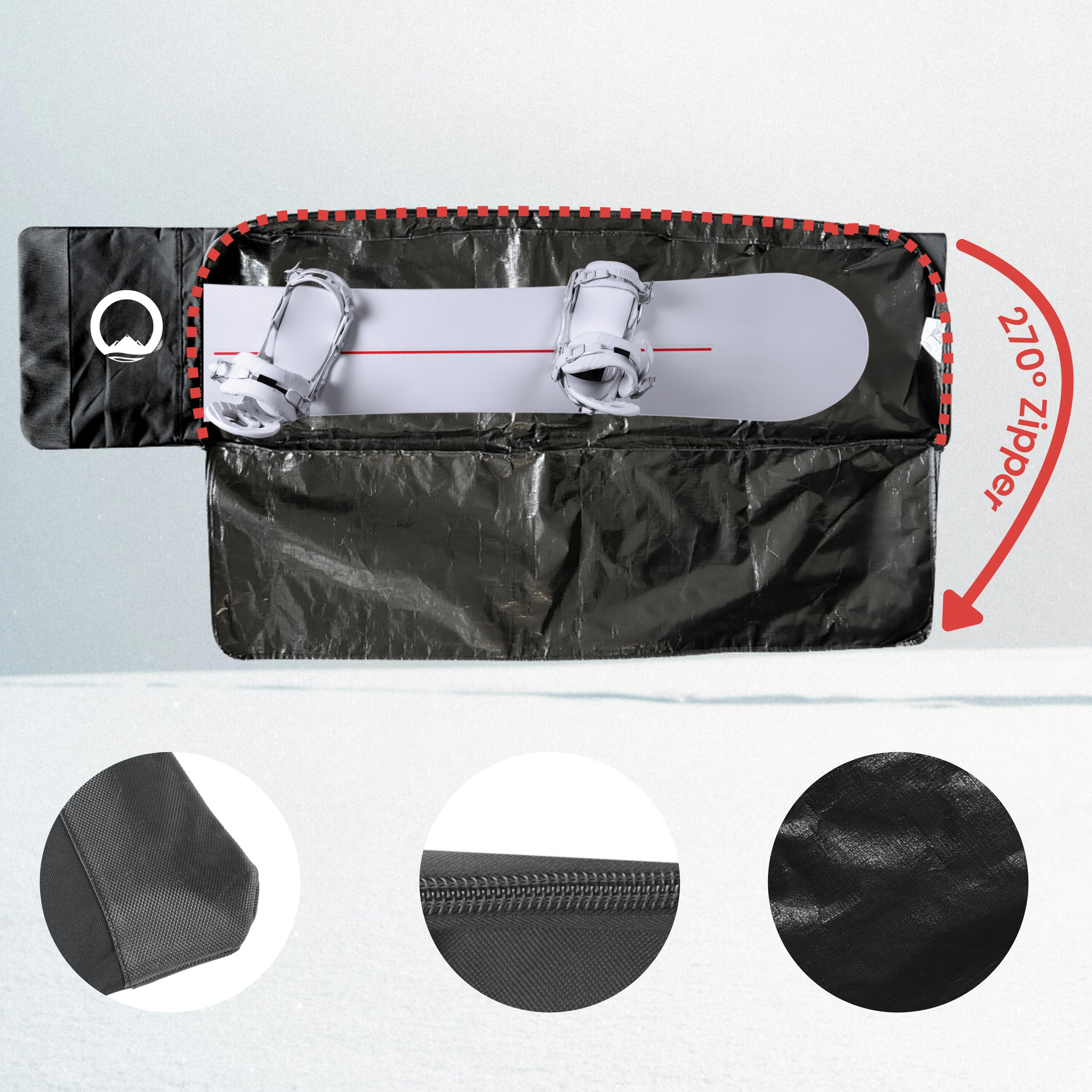 Borsa da snowboard con tracolla 180cm | nero 4/7