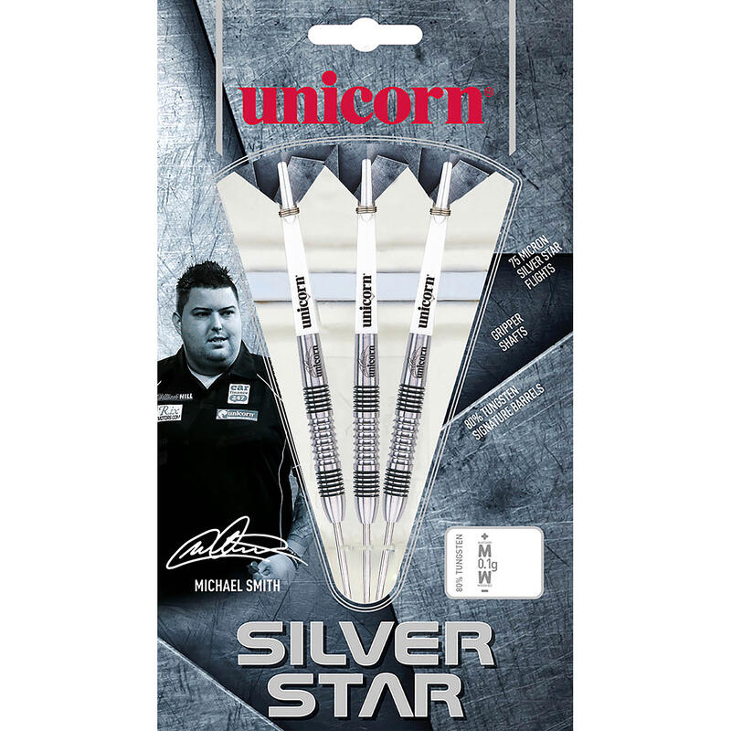 Unicorn Steeldart Silver Star Michael Smith, 22 g