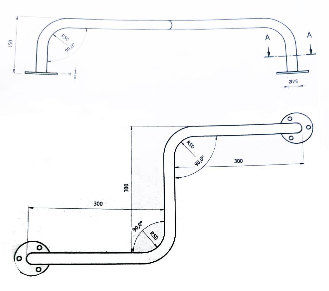 RBX Gebogen Gymnastiek Optrekstang voor Wand en Plafond 7/7