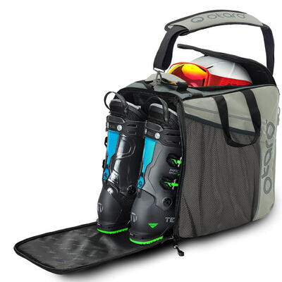 Skischuhtasche mit Schuhfach & Schultergurt | Kinder 27L Eisgrau