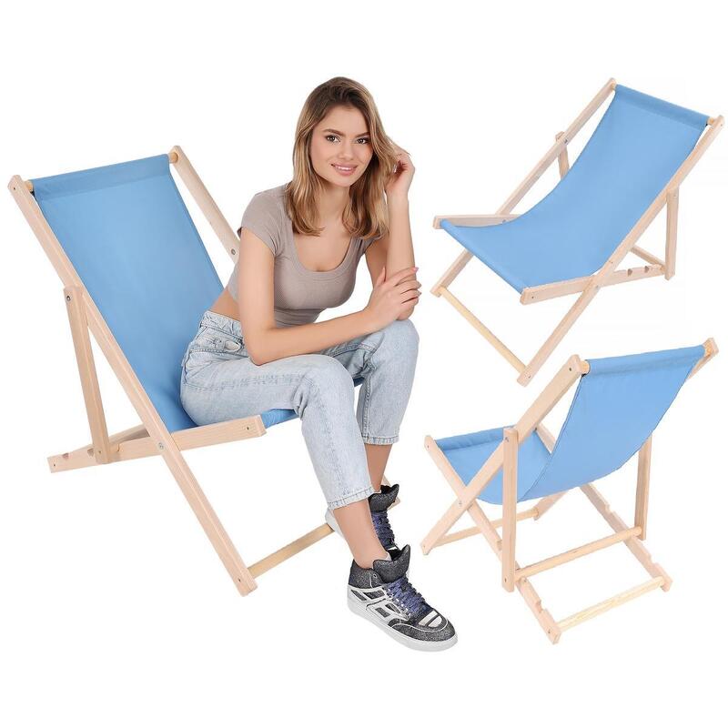 Leżak Enero Camp drewniany plażowy
