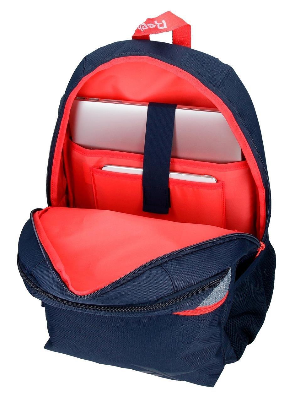 Zaino scolastico due scomparti con carrello ragazza Reebok Lucia 44cm Blu Navy 3/5