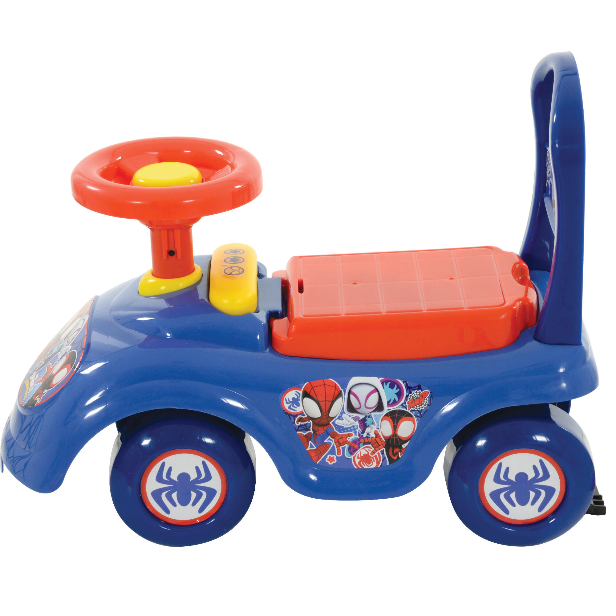 Carro de passeio homem-aranha com telefone