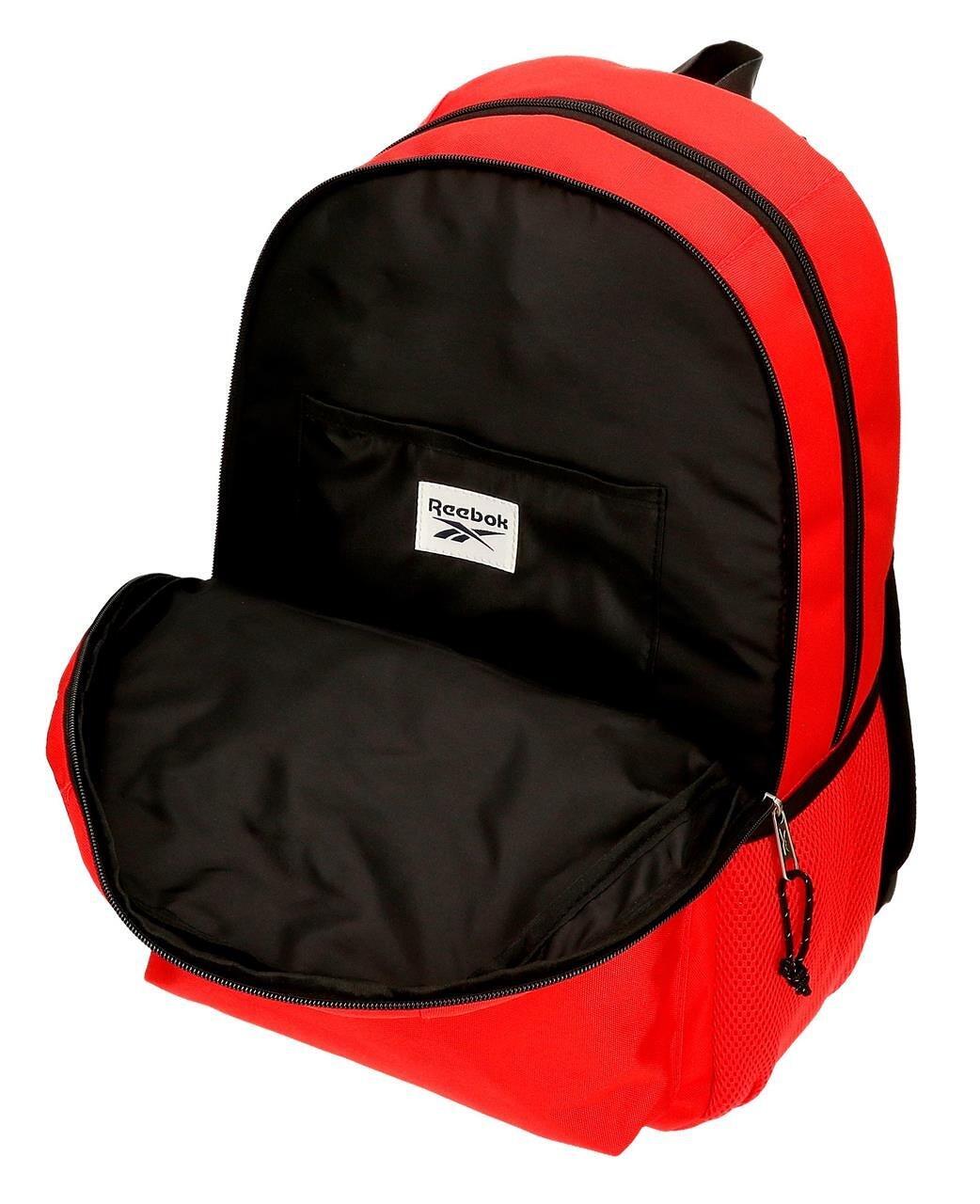 Zaino scolastico a due scomparti con carrello unisex Reebok Boston 44cm Rosso 5/5