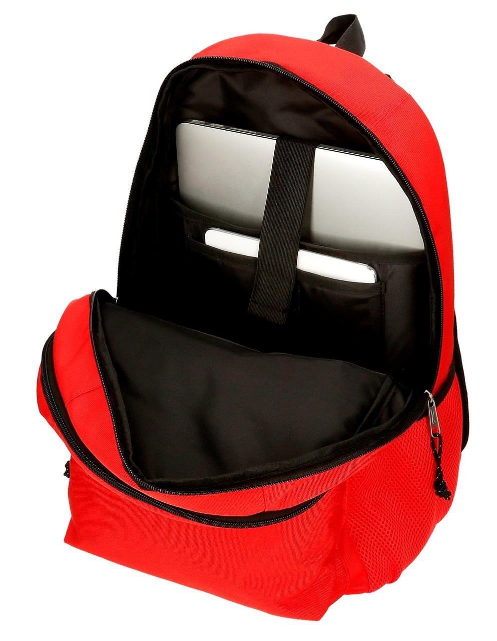 Zaino scolastico a due scomparti con carrello unisex Reebok Boston 44cm Rosso 3/5