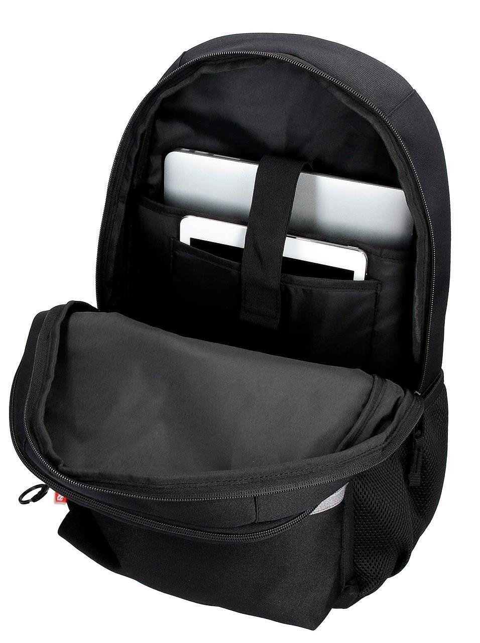 Zaino scolastico due scomparti con carrello Ragazzo Reebok Andover 44cm Nero 3/5