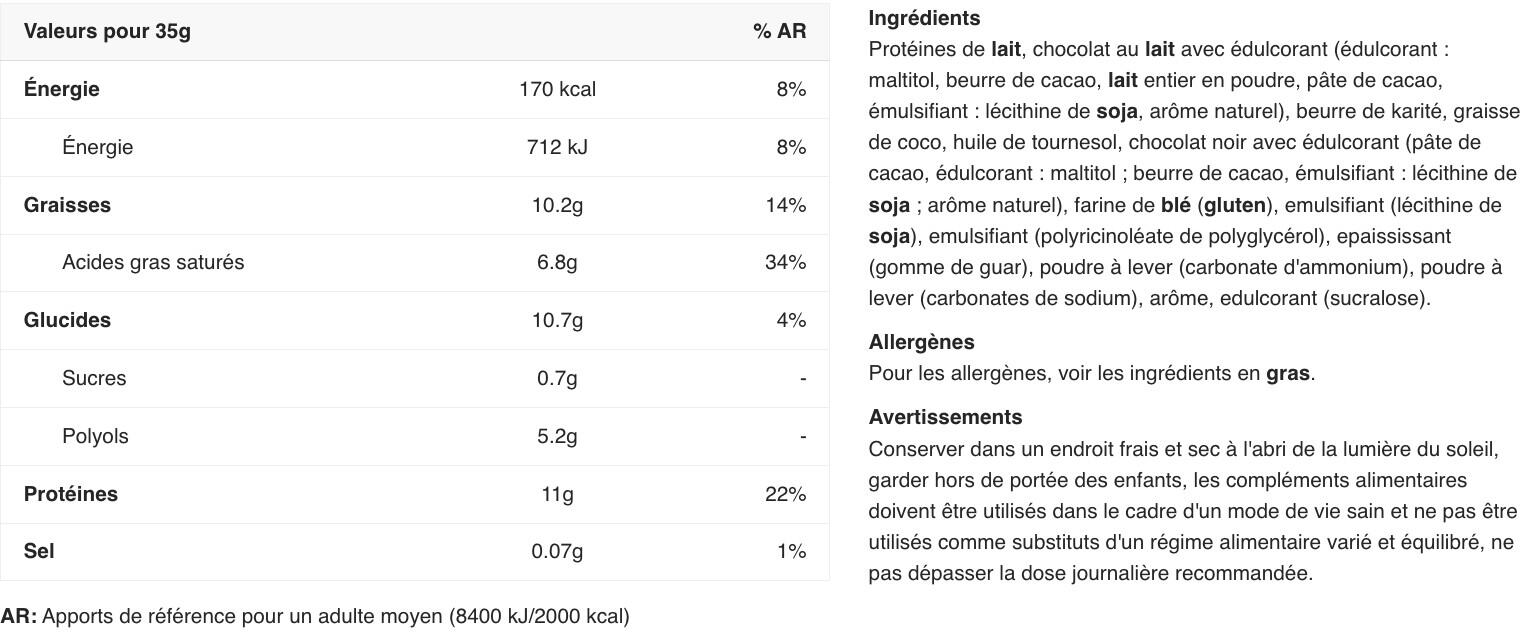 Gaufrettes protéinées - Whey-Wafer - Chocolat Boite de 12 2/3