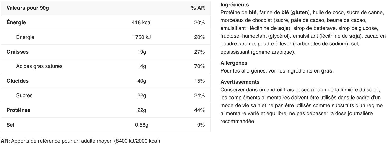 Cookies protéinés - Protein Cookie - Chocolat au Caramel Boite de 12 2/3