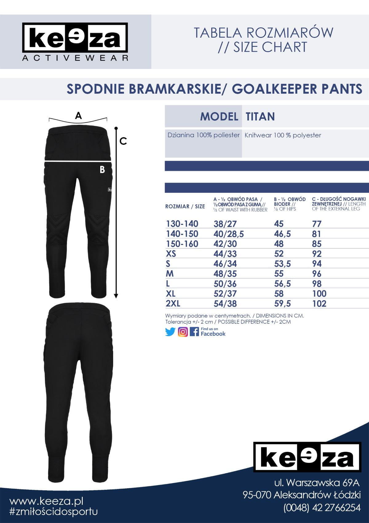 Spodnie bramkarskie Keeza Titan 7/7