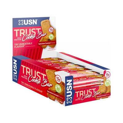 Usn trust cookie bars (12x60g) speculoos - repen - eiwit repen