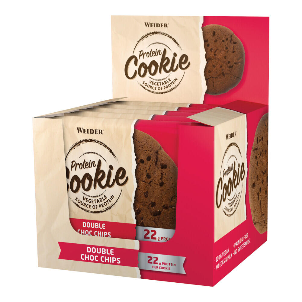 Weider - Cookies Protéinés - Protein Cookie - Double Pépites De Chocolat Boite De 12 - Cookie Protéiné - No Size - Decathlon