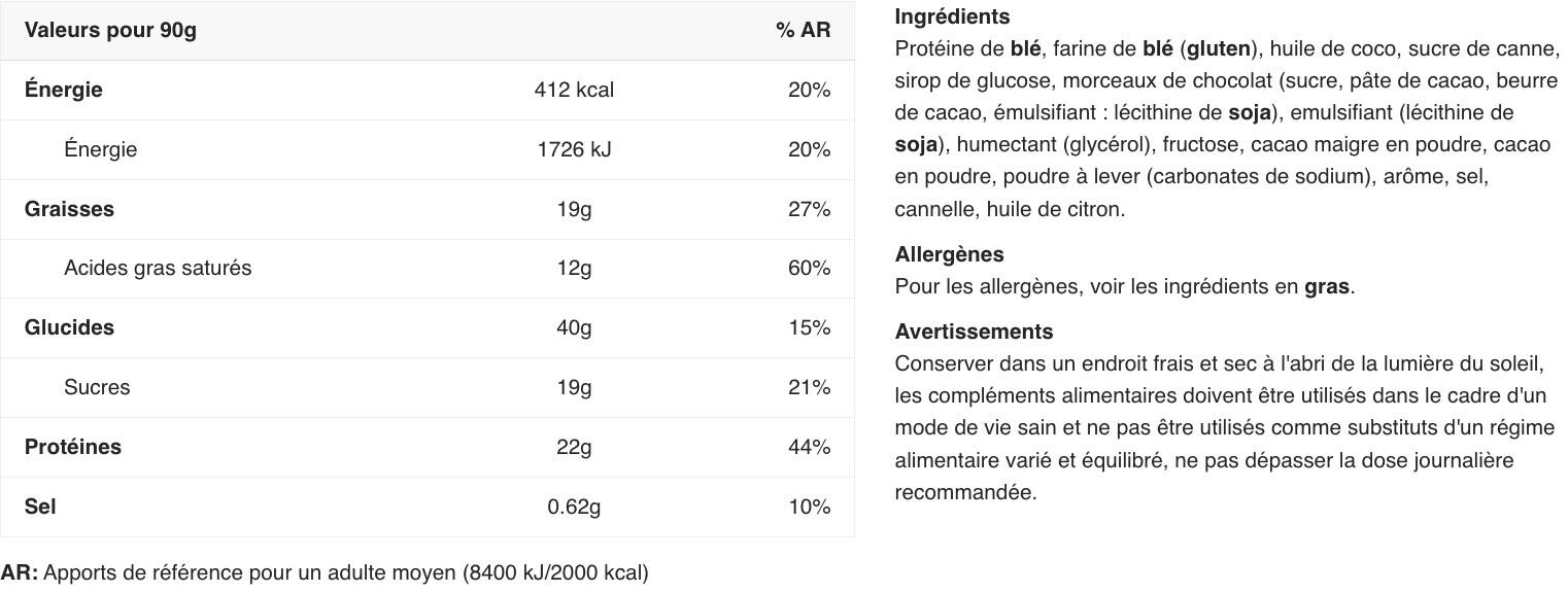 Cookies protéinés - Protein Cookie - Pâte à Biscuit Américain Boite de 12 2/3